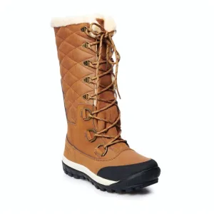 BearPaw : size : 8 : ‘Isabella’ fur trim leather quilted waterproof winter boots