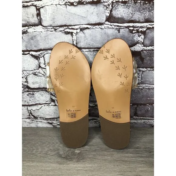 Beek Mamu White Synthetic Leather Handmade Slides Sandals Women’s Sz 11M US/42EU