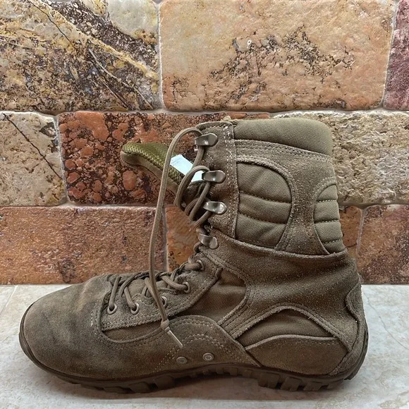 Belleville Brown Lace-Up Combat Boots C333 Sabra Hot Weather Size 9.5R