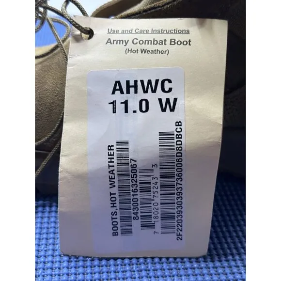 Belleville Military Army Combat Boot Hot Weather Coyote AHWC Size 11.0W NWTS