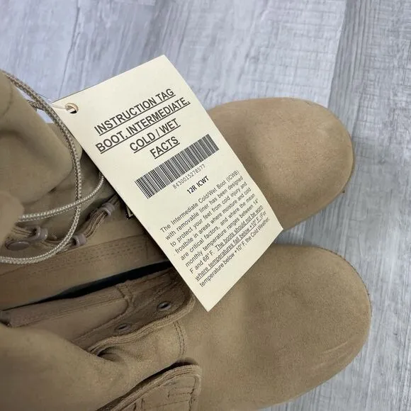 Belleville Tan Cold Weather ICWT Combat Safety Toe Boots W/ Gortex Size 12.0 R