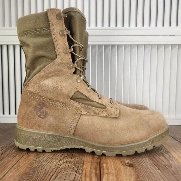 Belleville 550ST USMC 8&quot; Hot Weather Steel Toe Boots Mens Sz 14 Wide Coyote Tan