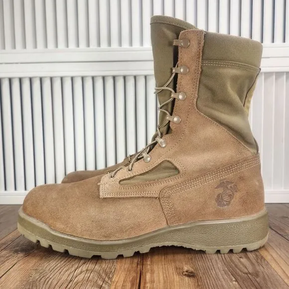 Belleville 550ST USMC 8&quot; Hot Weather Steel Toe Boots Mens Sz 14 Wide Coyote Tan