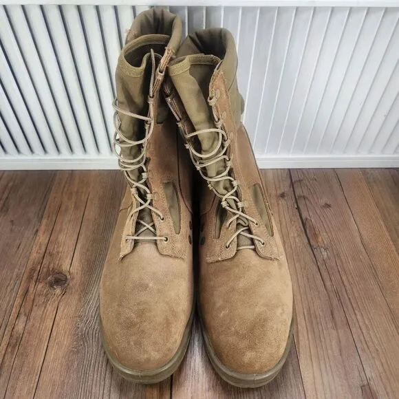 Belleville 550ST USMC 8&quot; Hot Weather Steel Toe Boots Mens Sz 14 Wide Coyote Tan