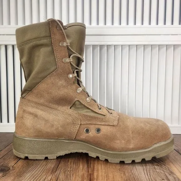Belleville 550ST USMC 8&quot; Hot Weather Steel Toe Boots Mens Sz 14 Wide Coyote Tan
