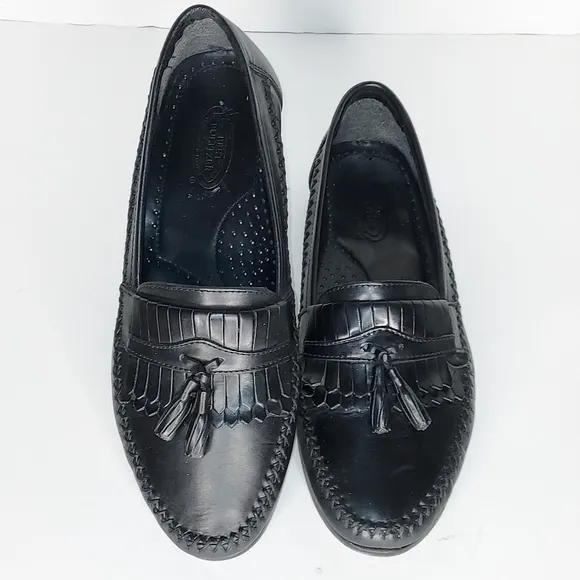 Bert PulitzerAlex 9.5 D Black Brazilian Leather Tassel Loafers Leather Sole NWOT