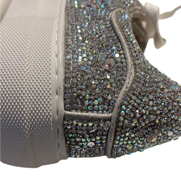 Betsey Johnson SB-Sidny Rhinestone Lace Up Fashion Sneakers Size 8.5 NWOT