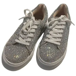 Betsey Johnson SB-Sidny Rhinestone Lace Up Fashion Sneakers Size 8.5 NWOT