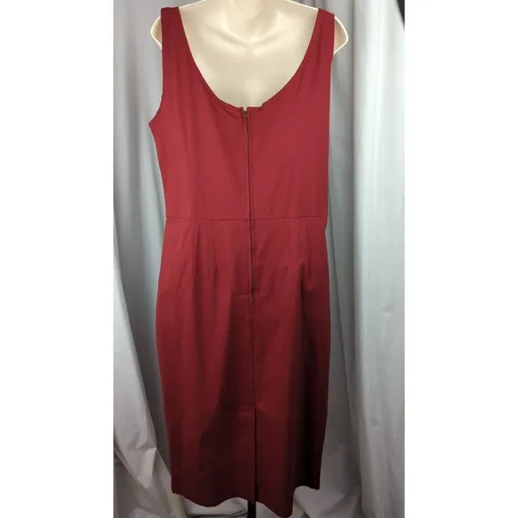 Bettie Page By Tatyana Sophia Pencil Dress Dark Red V-neck Sheath 3XL