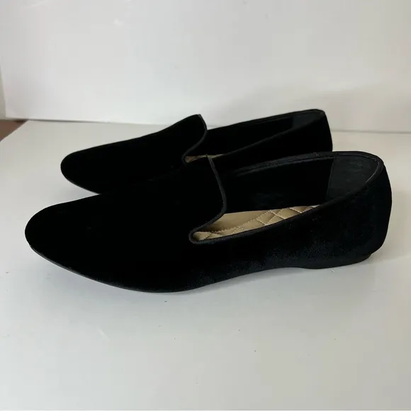 Birdies Black Velvet Loafers Size 11