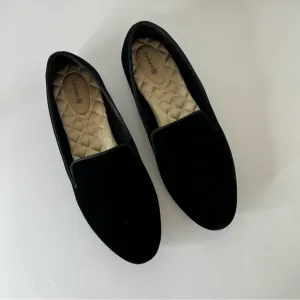 Birdies Black Velvet Loafers Size 11