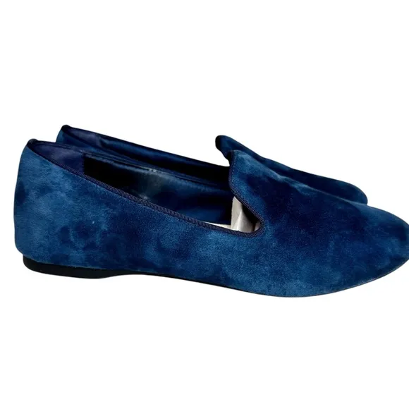 Birdies Navy Blue Suede Starling Loafers Shoes SZ 8