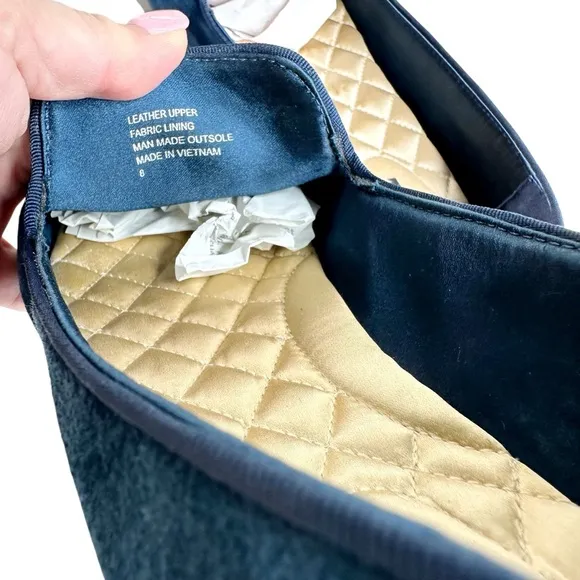 Birdies Navy Blue Suede Starling Loafers Shoes SZ 8