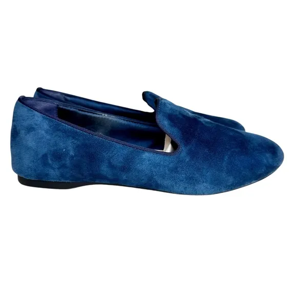 Birdies Navy Blue Suede Starling Loafers Shoes SZ 8