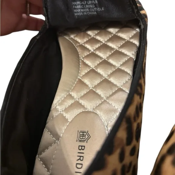 Birdies The Starling Cheetah Calf Hair Loafers Size 7