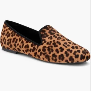 Birdies The Starling Cheetah Calf Hair Loafers Size 7