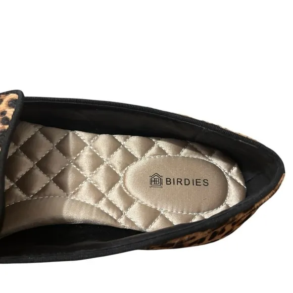 Birdies The Starling Cheetah Calf Hair Loafers Size 7