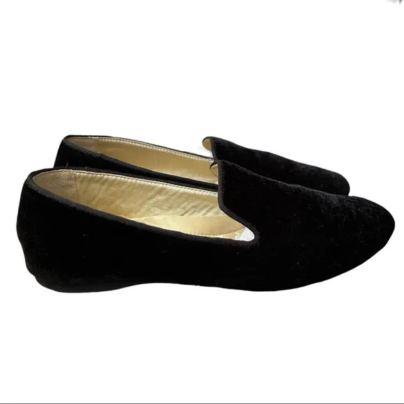 Birdies The Starling Velvet Loafers in Black Size 7.5