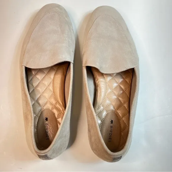 Birdies The Vesper Suede Loafers Stone Gray Size 9