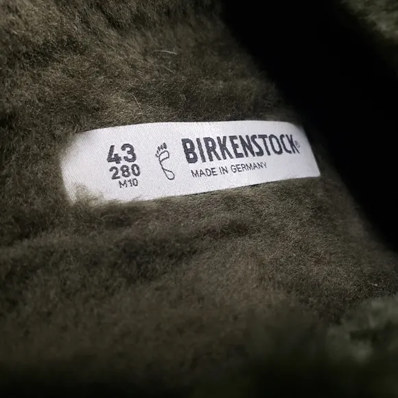 Birkenstock 'Kyoto' Suede Leather, Shearling Lined Slides in Men's - size 10