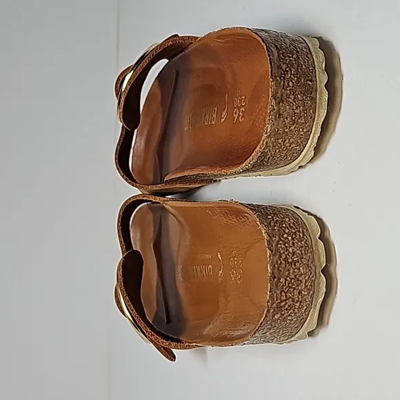 Birkenstock Madrid Big Buckle Sandal Shoe Slides Oiled Nubuck Leather Cognac 36