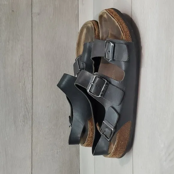 Birkenstock Mens Milano Ankle Leather Strap Sandals flats shoes sz 44/11