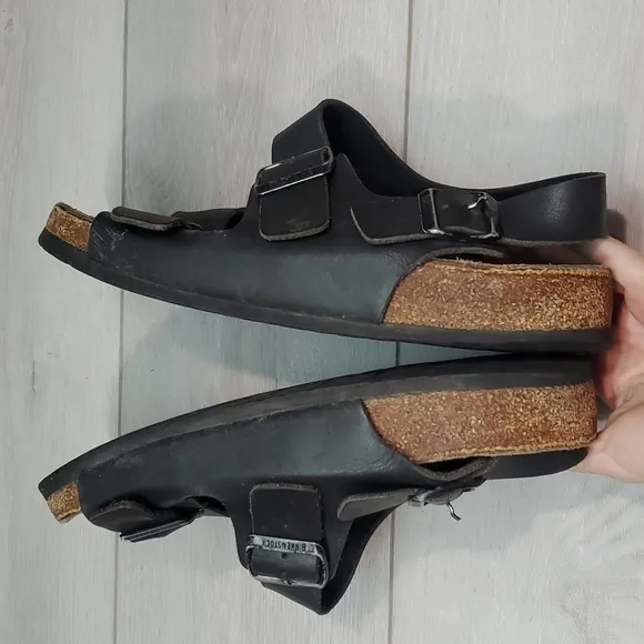 Birkenstock Mens Milano Ankle Leather Strap Sandals flats shoes sz 44/11
