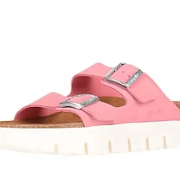 Birkenstock Papillio Arizona Chunky Platform PAP Pink Sandal. Size: 7, 8, 38, 39
