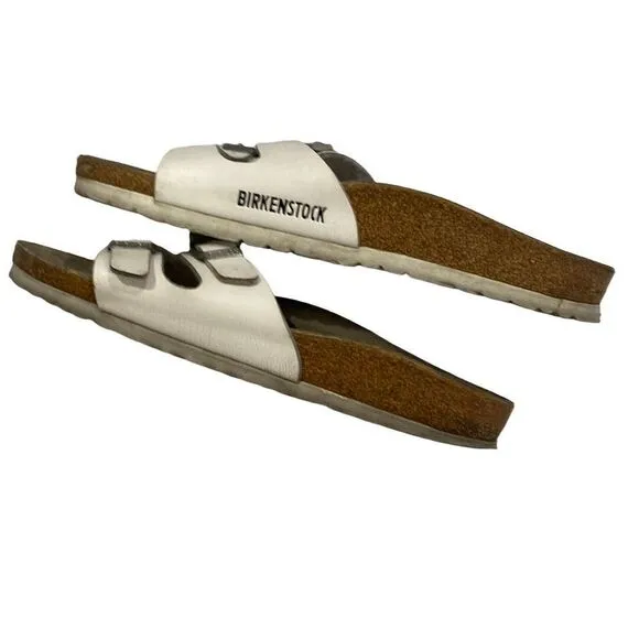 Birkenstock White Arizona Sandals Unisex Size L8 and M6