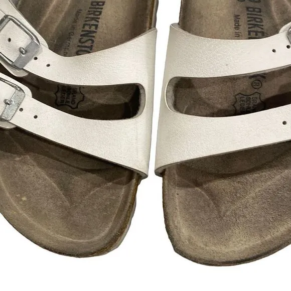 Birkenstock White Arizona Sandals Unisex Size L8 and M6