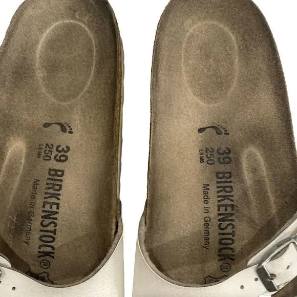 Birkenstock White Arizona Sandals Unisex Size L8 and M6
