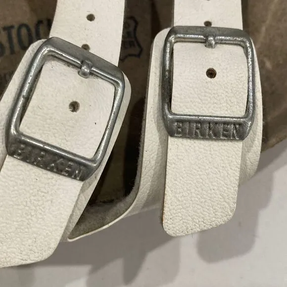Birkenstock White Arizona Sandals Unisex Size L8 and M6