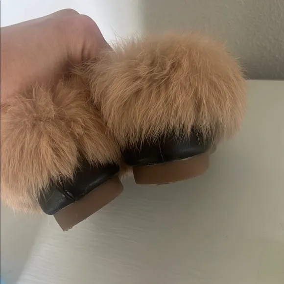 Black Fur-Lined toddler soft  Loafers