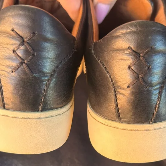Black leather comfortable loafers sneakers