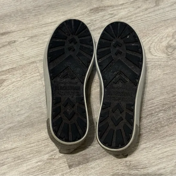 BLACKSTONE Gray FULL LEATHER Women's Fashion Sneakers SIZE 36 EUC WORN ONCE