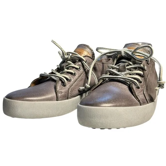 Blackstone JL-21 Low Top Leather Woman Shoe Charcoal Sz 39 Preppy Stylish Tough