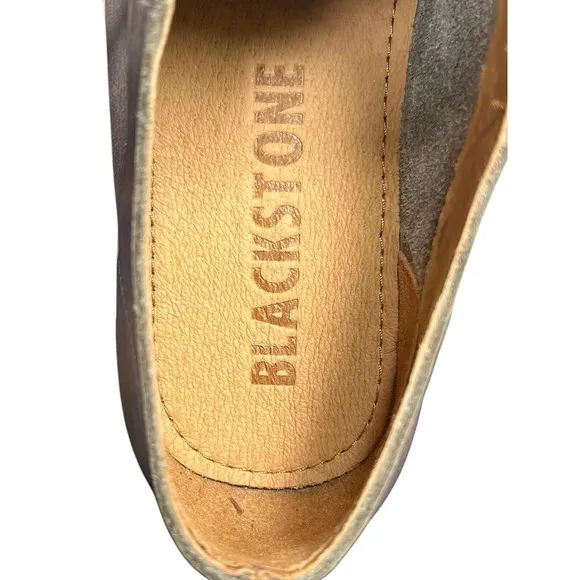 Blackstone JL-21 Low Top Leather Woman Shoe Charcoal Sz 39 Preppy Stylish Tough