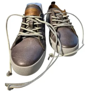 Blackstone JL-21 Low Top Leather Woman Shoe Charcoal Sz 39 Preppy Stylish Tough