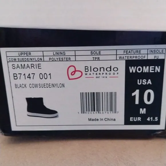 Blondo Waterproof Quilted Winter Snow Boots Sz 10 NWB