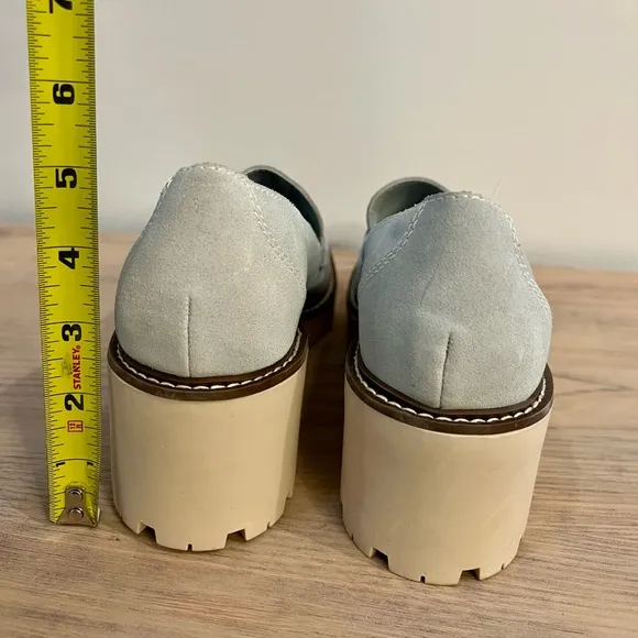 Blondo Women's Dulce Block Heel Loafers In Light Blue