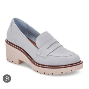 Blondo Women's Dulce Block Heel Loafers In Light Blue