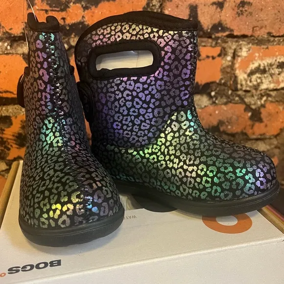 BOGS Baby II Rainbow Leopard All Weather Boots Size:8 NIB