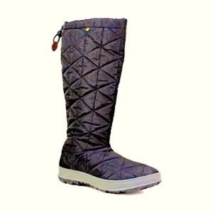 Bogs Black Snowday Quilted Fleece Lined Boots Size 7