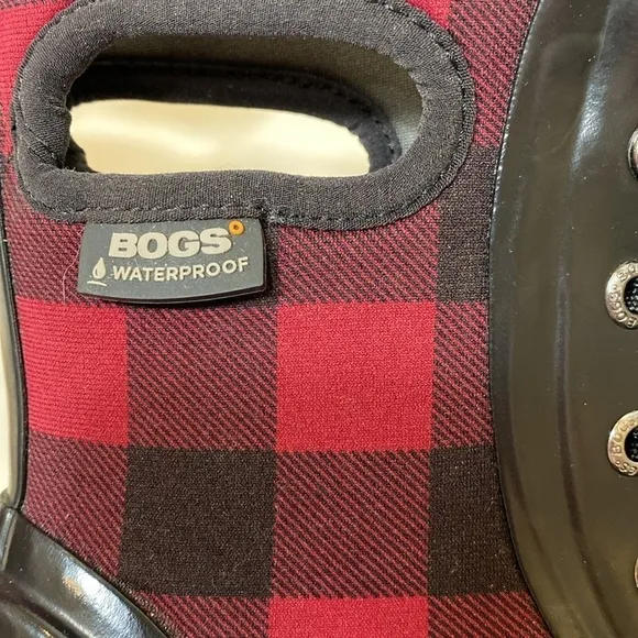 BOGS SIDNEY LACE UP PLAID WATERPROOF BOOTS KIDS GIRLS YOUTH SIZE 2 (EUR 33) NEW