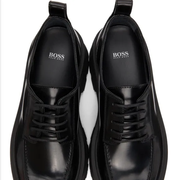Boss Black Leather Loafers