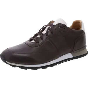 Boss Mens Parkour Brown Lace-Up Leather Casual And Fashion Sneakers New