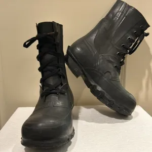 Bristolite QMC unisex EXTREME COLD WEATHER lace up rubber BOOTS size 6W(M) 8W(W)