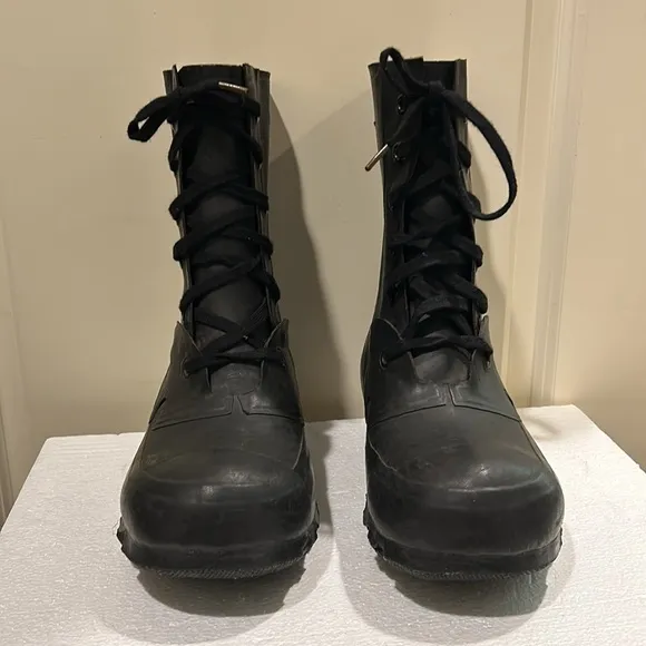 Bristolite QMC unisex EXTREME COLD WEATHER lace up rubber BOOTS size 6W(M) 8W(W)