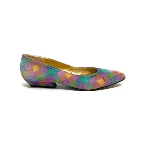 BRUNO MAGLI | Vintage 1960s colorblock suede kitten heel loafers