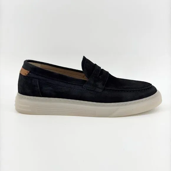 Bull Boxer Men’s Size 10 Navy Suede Loafers Handmade in Portugal Euro Size 43